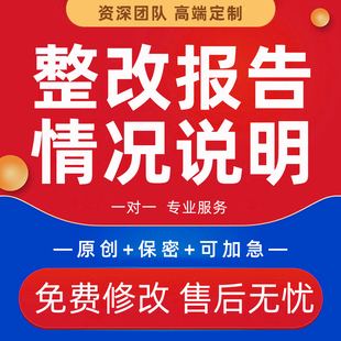 代写企业整改报告PPT安全质量问题不足反思自纠自查情况说明材料