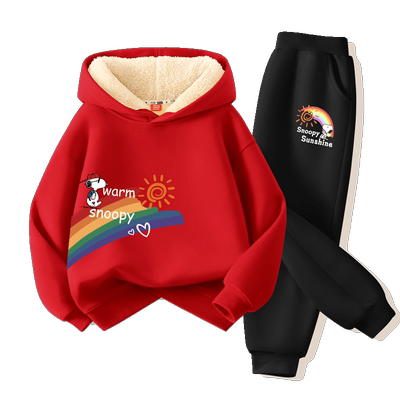 史努比男童卫衣套装2023新款