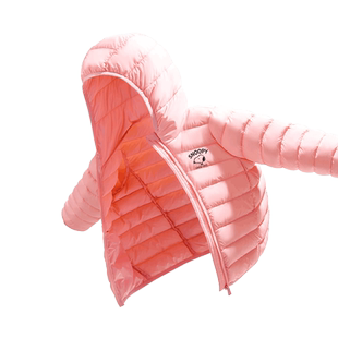 史努比女童轻薄羽绒服秋冬款免洗轻薄白鸭绒外套冬季潮儿童冬装女