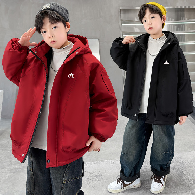 儿童冬季男童秋冬款外套夹棉加厚2025新款冬装冲锋衣二棉男孩棉服