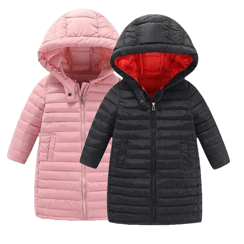 冬季亚马逊儿童棉衣新款棉服男童棉袄中大童过膝中长款外套男女童