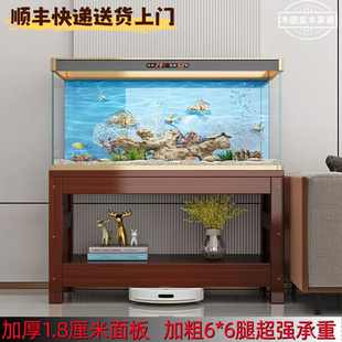 鱼缸架子实木鱼缸柜子底座松木草缸水族箱鱼缸底柜底架实木鱼缸架