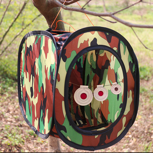 弹弓悬挂靶箱折叠加厚抗打钢珠射击弓粮收集便携户外室内消音回收