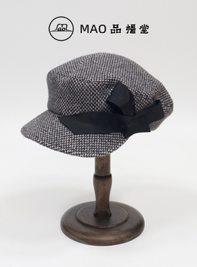 MAO品帽堂 蝴蝶结报童帽女士秋冬新款八角帽时尚气质优雅洋气帽子
