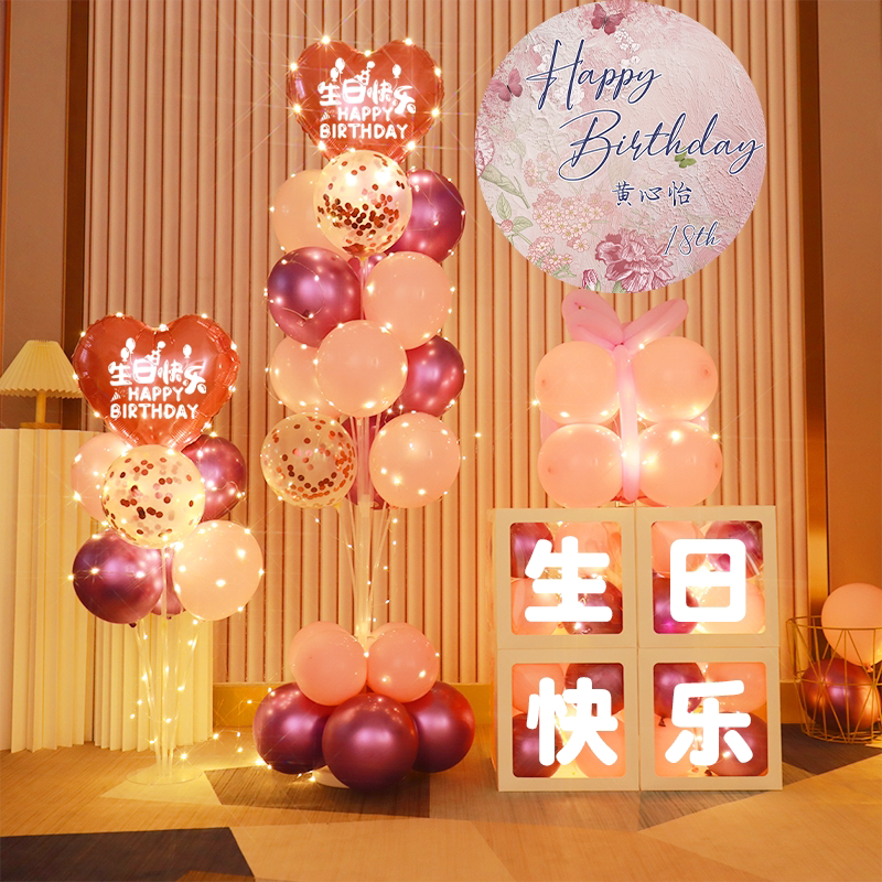 女神生日氛围感道具高级周岁背景墙装饰庆生会场景氛围布置用品