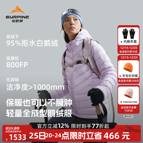 松野湃轻薄透气保暖羽绒服
