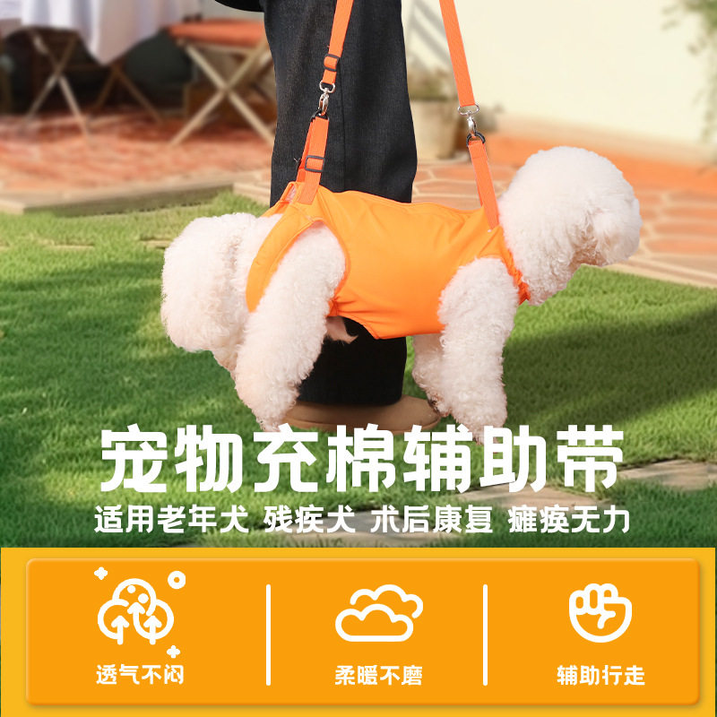 宠物充棉辅助带防滑牵引绳狗猫咪老年犬瘫痪无力辅助行走受伤康复