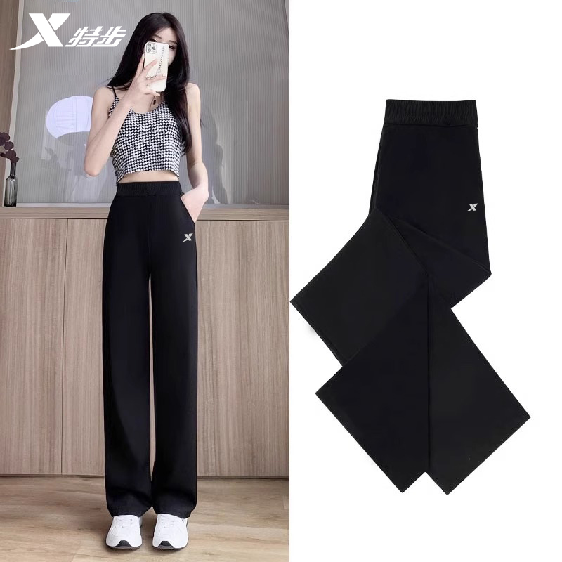 特步运动裤直筒女裤百搭裤子正品
