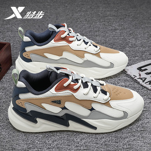 板鞋 秋冬网面透气运动鞋 冬季 休闲老爹鞋 男 官方旗舰店正品 特步男鞋