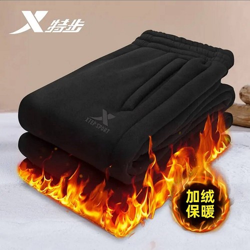 特步裤子男裤加绒保暖百搭运动鞋