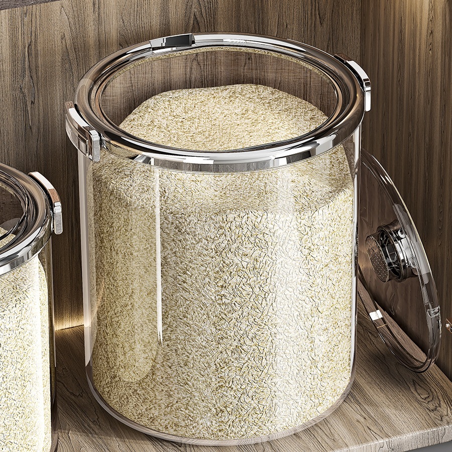 米桶家用2025新款防虫防潮食品级密封米缸储米箱米粮收纳盒装大米