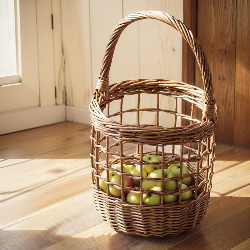 柳编编织手提水果篮藤编竹编春游篮子法式纯手工编织鲜花插花,餐饮具,果盆/果盘/果篮,淘宝优惠券,粉丝福利购,淘宝优惠卷