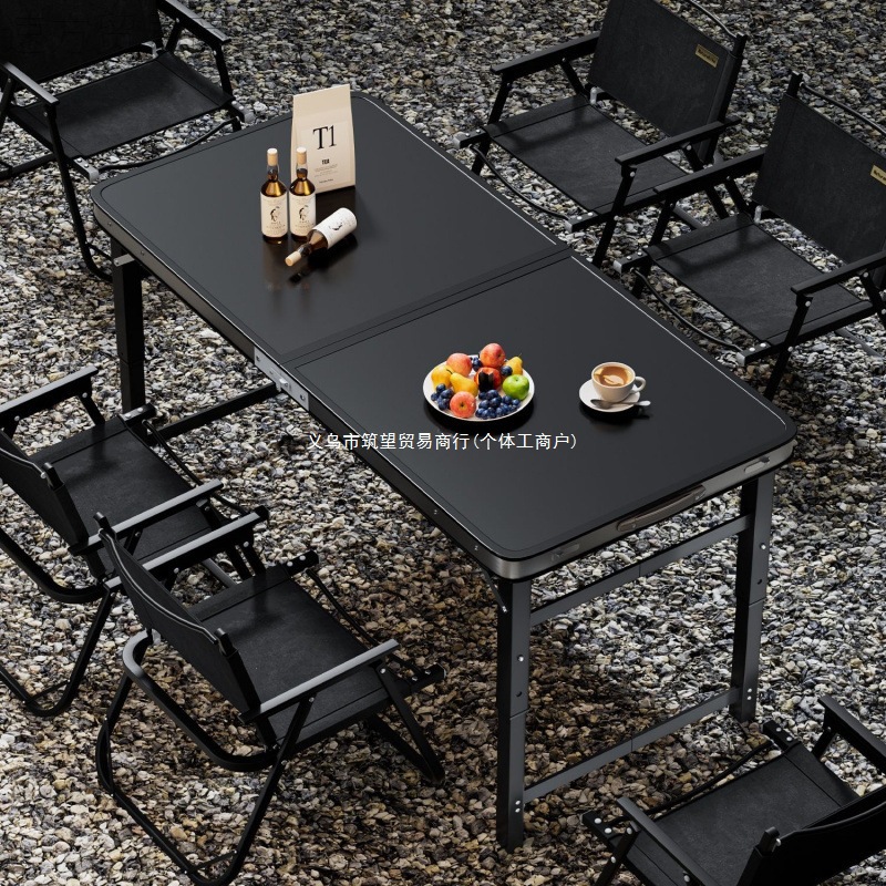 折叠桌子户外摆摊小桌子可折叠便携铝合金露营野外餐桌椅地摊桌子