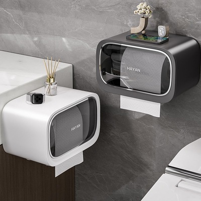 卫生间厕纸盒纸巾盒2025新款壁挂式厕所放置洗脸巾卷纸抽纸置物架