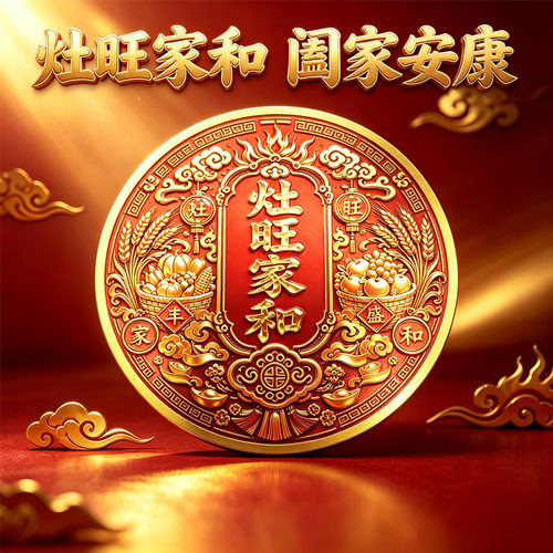 HD-O-O-灶旺家和金箔款新款灶旺家和吉祥铝箔贴