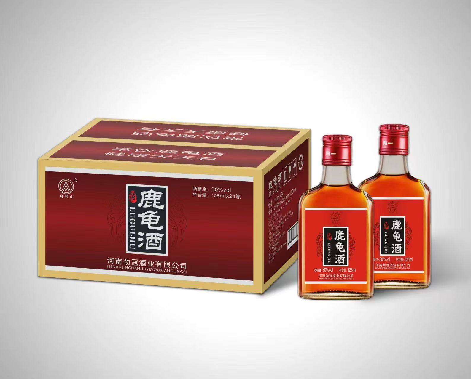 正品鹿龟酒125ml*24瓶30度小瓶滋补酒非保健酒露酒小瓶口粮酒