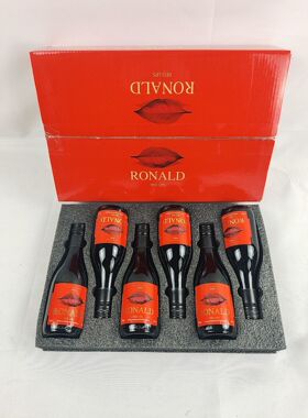 法国进口罗娜蒙德红唇干红葡萄酒187ml*6瓶小瓶干红14度礼盒款