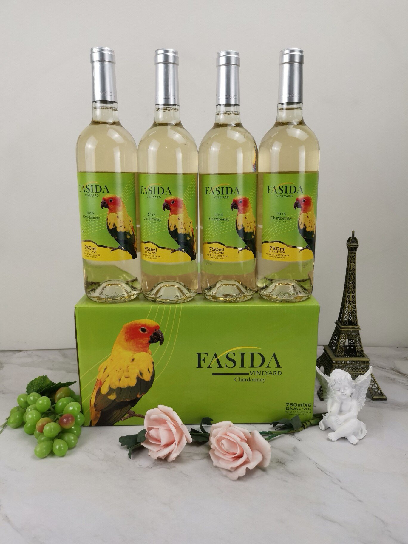 澳洲进口鹦鹉霞多丽干白葡萄酒13度750ml*6瓶