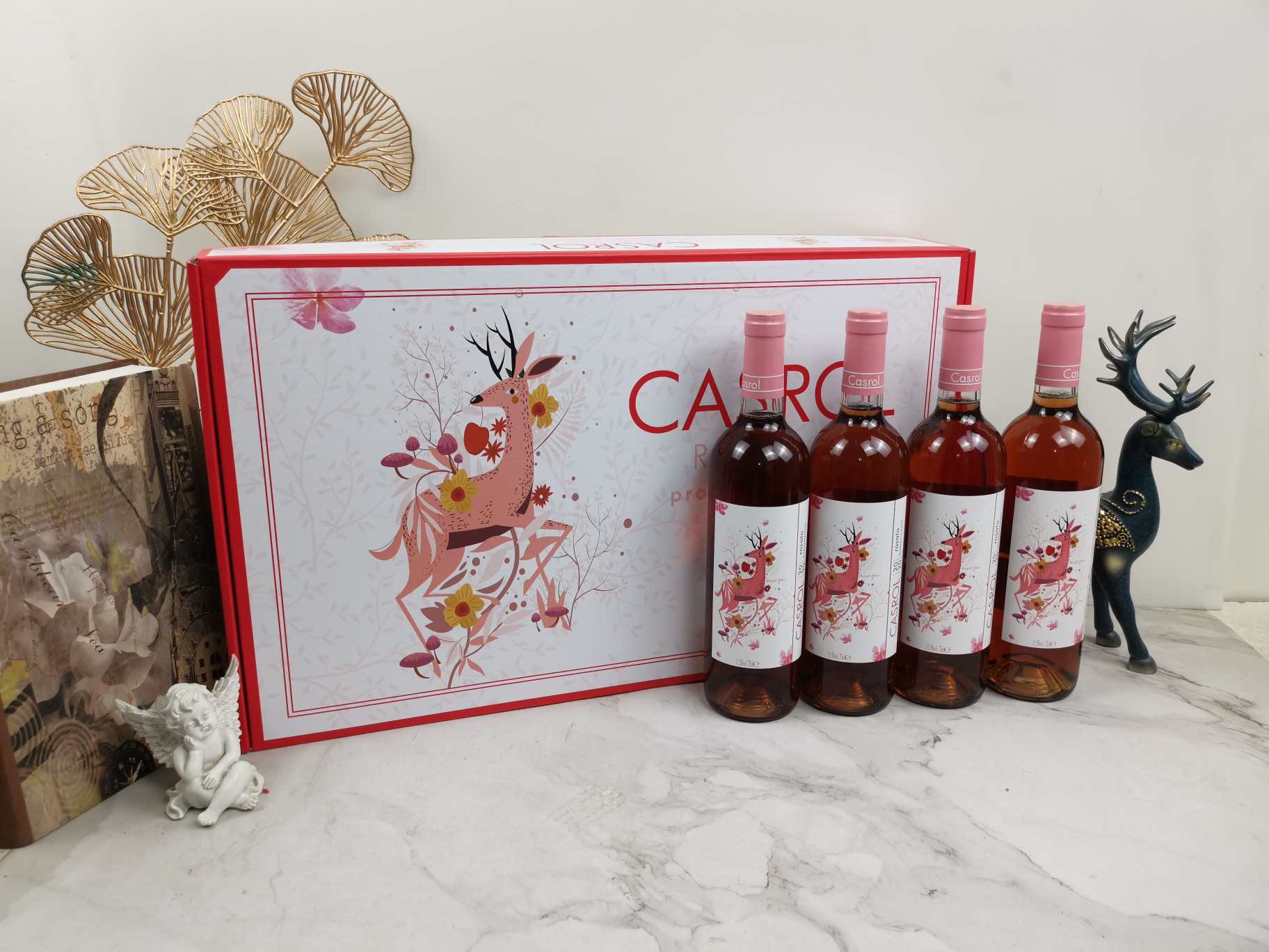 意大利进口半甜红桃红葡萄酒11.5度女士红酒750ml*6瓶整箱包邮