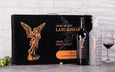 (撩客服享优惠价)红酒法国进口拉图金萨仑爱神天使干红葡萄酒