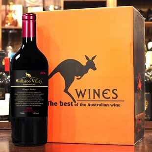 澳大利亚进口昆卡山谷大袋鼠2018袋鼠葡萄酒干红15度酒庄园6支