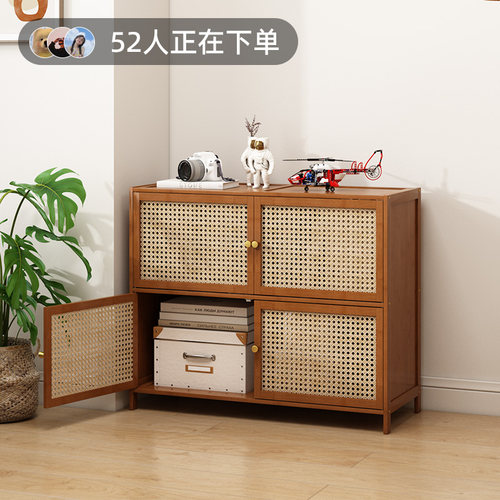 新款家用书柜带柜门储物柜学生儿童置物架子落地靠墙客厅展示柜子