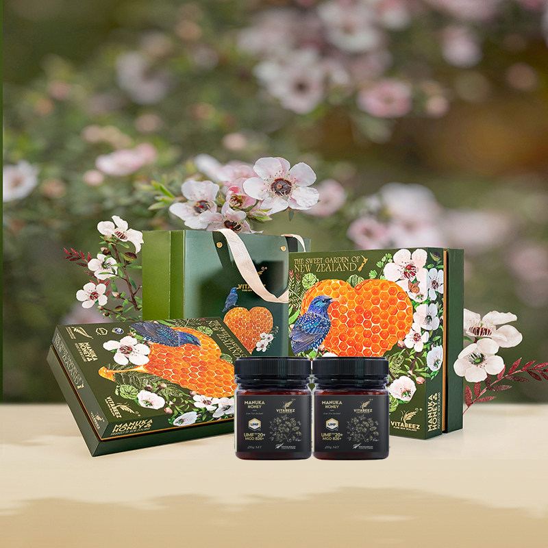 Vitabeez维必滋新西兰原装进口麦卢卡蜂蜜UMF20+高端蜂蜜礼盒送礼