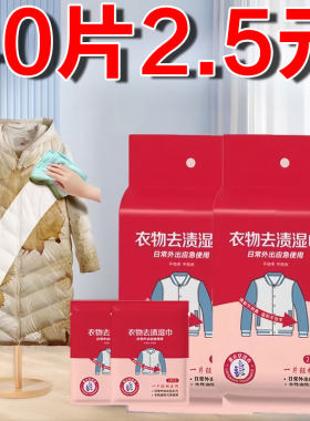 羽绒服清洁湿巾衣物去渍应急专用