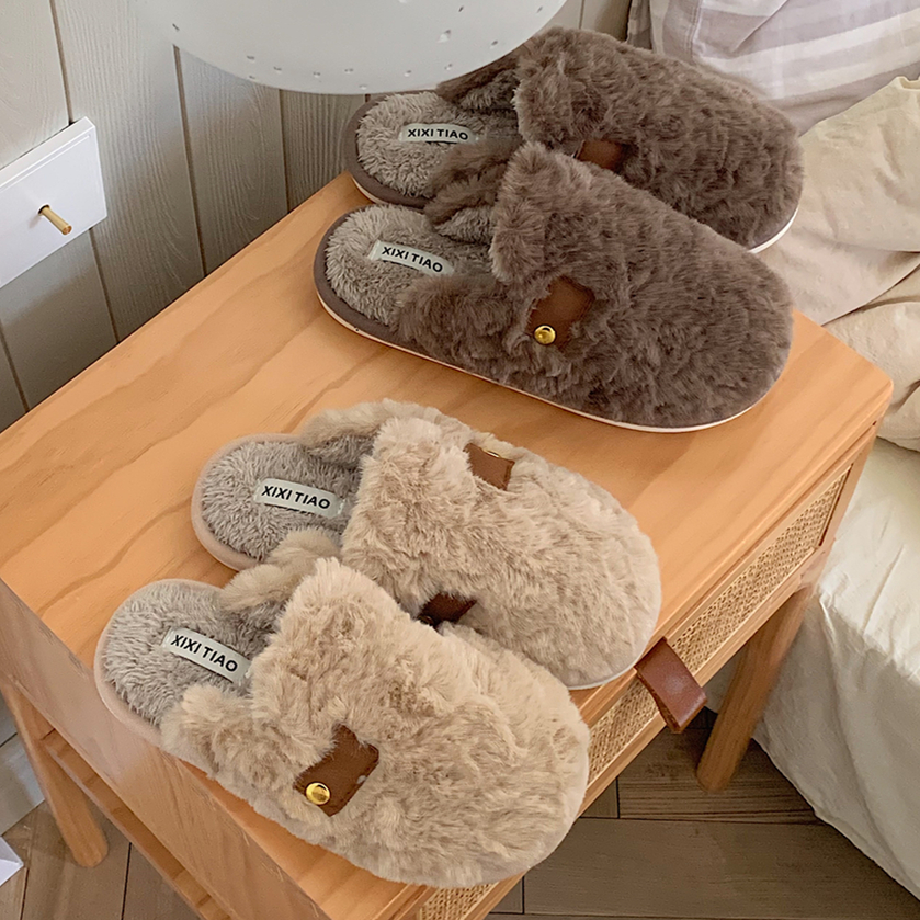 情侣防滑休闲舒适百搭棉拖鞋