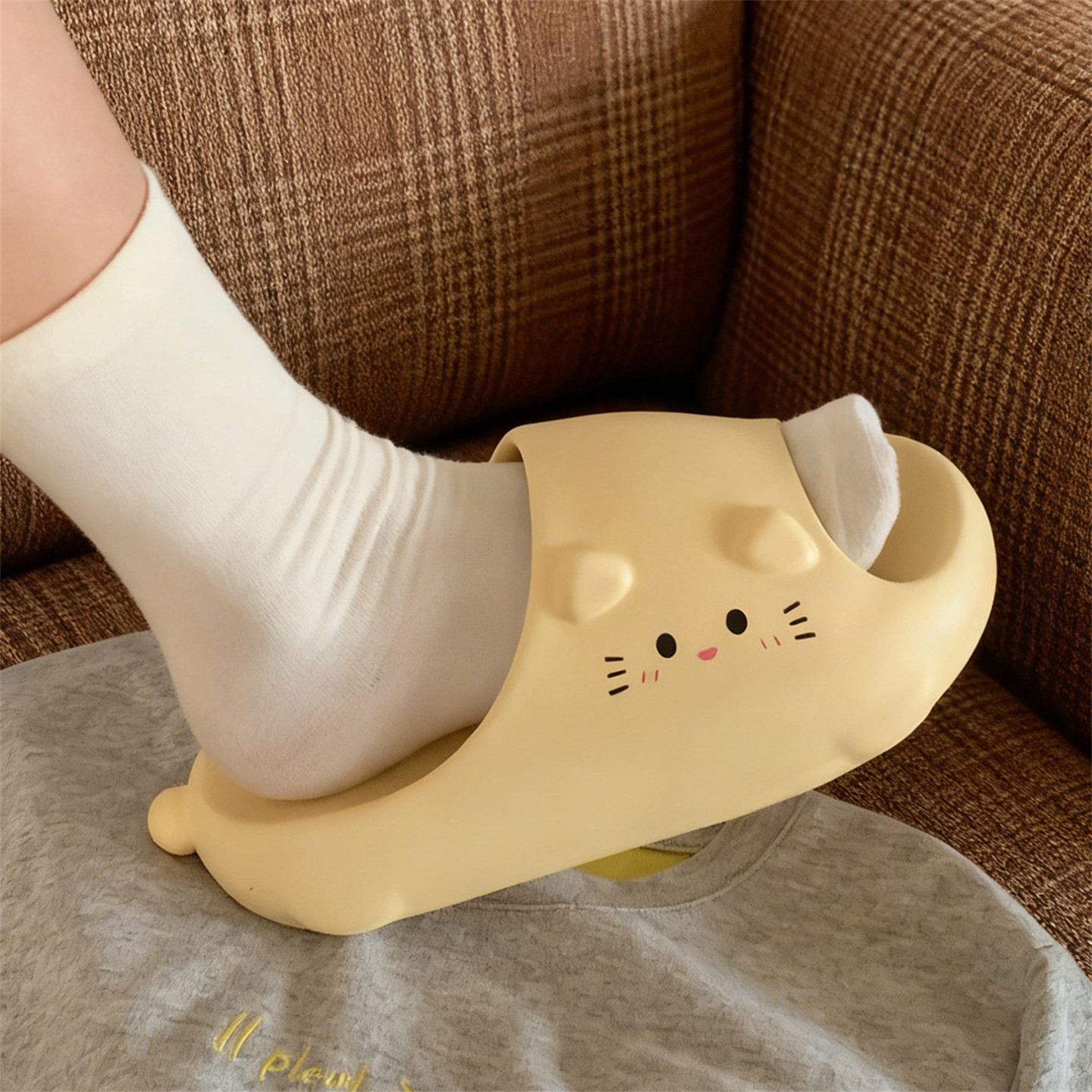 创意卡通一字拖鞋防臭抗菌防滑厚底居家外穿可爱小猫咪女夏季凉拖,居家布艺,居家凉拖/凉鞋,淘宝优惠券,粉丝福利购,淘宝优惠卷