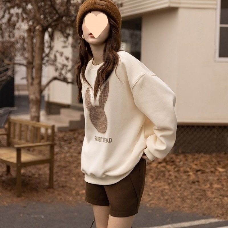 小个子时尚女士卫衣秋冬季2024冬装新款洋气减龄宽松显瘦上衣,女装/女士精品,卫衣/绒衫,淘宝优惠券,粉丝福利购,淘宝优惠卷