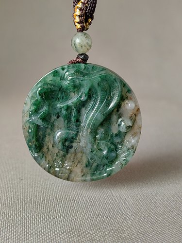 独山玉收藏级冰底老天蓝糖生肖蛇，老熟油润，玉美工精