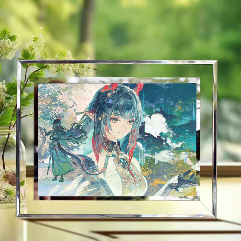 终末地春晓时庄方宜周边水晶玻璃相框明日方舟博士生日礼物摆件图片
