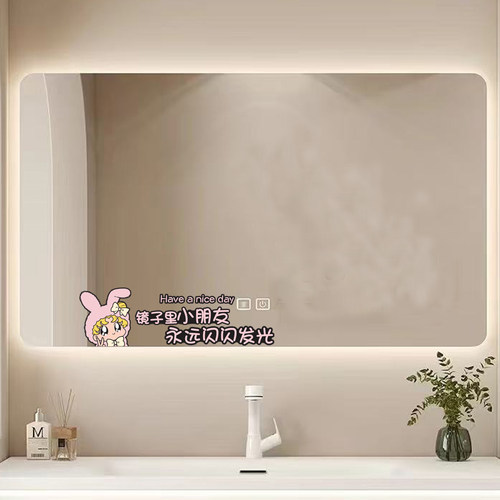 美少女可爱女生全身镜面防水贴画