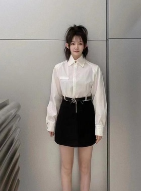 UNIDES-X UX截短装饰衬衫