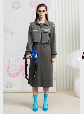 【呼呼专享】UNIDESXUX新款抽褶连衣裙DK304006A583