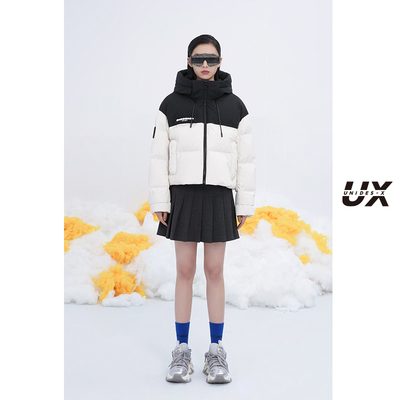 UX Q秋冬新款 千禧辣妹Y2K皮扣百褶半身短裙女