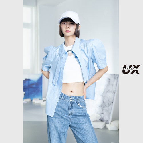ux2022夏季新款女装衬衫街头宽松