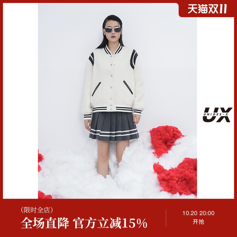 UX2025春秋季新款撞色棒球服外套女宽松休闲百搭外套上衣女