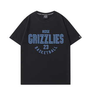 灰熊队罗斯T恤男23号篮球衣休闲运动训练投篮短袖美式退役夏季潮