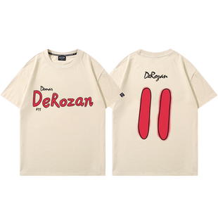 公牛德罗赞11号篮球衣T恤男休闲运动训练服短袖宽松纯棉半袖夏季