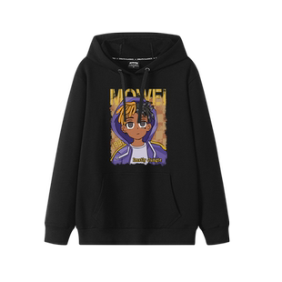 xxxtentacion卫衣男款美式脏辫男孩连帽衫秋冬加绒嘻哈hiphop外套