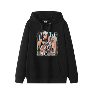 马刺队吉诺比利连帽卫衣男美式复古ins潮牌上衣篮球运动休闲外套