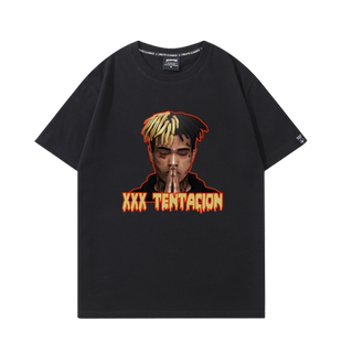 XXXtentacion说唱歌手美式短袖T恤男高街hiphop嘻哈纯棉宽松半袖
