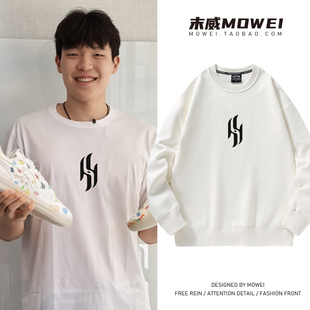 开拓者杨翰森美式休闲篮球投篮训练外套男女宽松圆领卫衣秋冬潮流