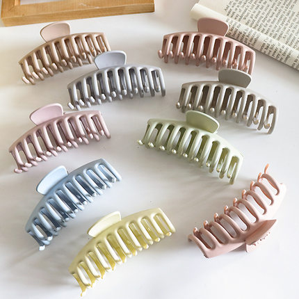 时尚黑色爱心发夹女韩国高级感抓夹大号气质后脑勺夹子头饰鲨鱼夹