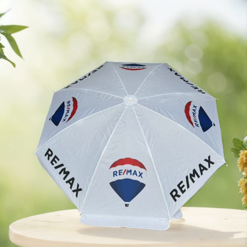 户外露营遮阳伞沙滩钓鱼伞花园庭院蓝白条流苏伞摆摊加厚大帐篷伞