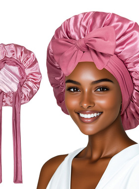 Satin Bonnet Silk Bonnet Bonne For Sleeping Hair Bonnet 睡帽