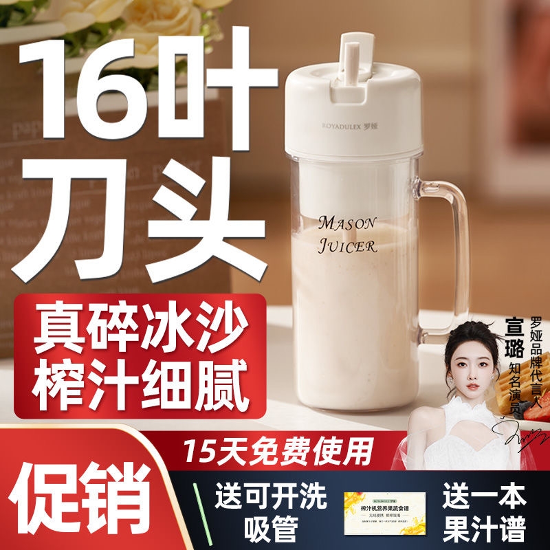 罗娅榨汁机16叶刀头500ml家用小