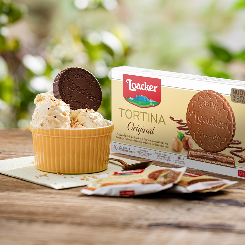 意大利loacker莱家进口托提纳巧克力涂层威化饼干63g休闲零食